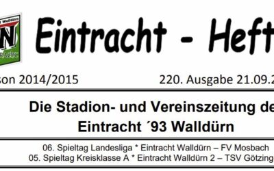 Eintracht Heftle Saison 2014/2015 | 220. Ausgabe
