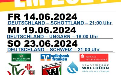 Gemeinsam Jubeln beim Public Viewing der EM 2024 auf dem Sportgelände Süd!