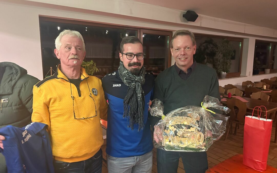 Eintracht ’93 Walldürn feiert das 70. Geburtstagsjubiläum von Erich Kozicky