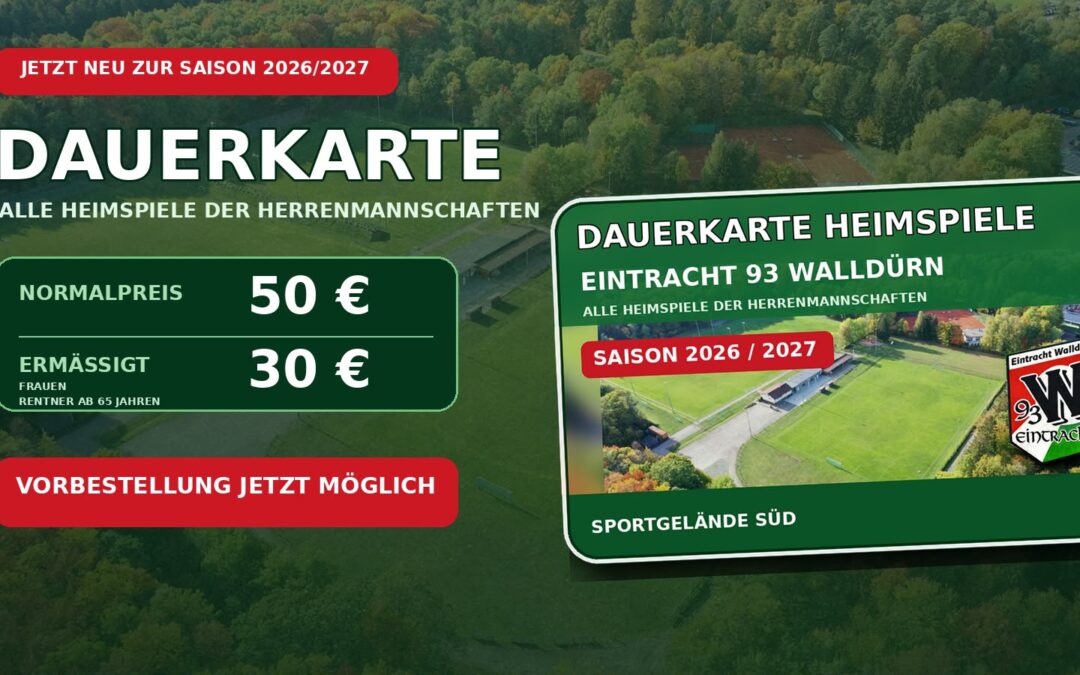 Dauerkarte für Saison 2026/27 erhältlich